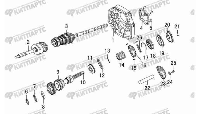 Вал КПП промежуточный Great Wall DW Hower H3