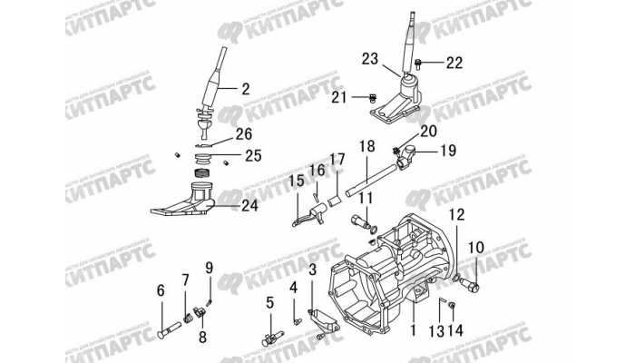 Картер КПП задний, рычаг переключения передач Great Wall Hover H3