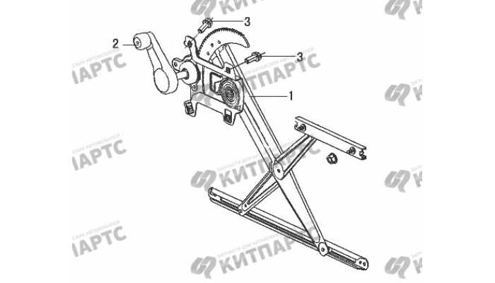 Стеклоподъемник (механический) передней двери Great Wall Wingle