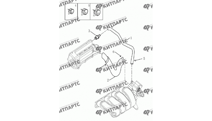 Вентиляция картер (1,8 L) Geely